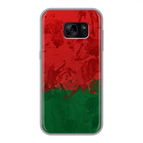 Дизайнерский силиконовый чехол для Samsung Galaxy S7 Edge Флаг Белоруссии
