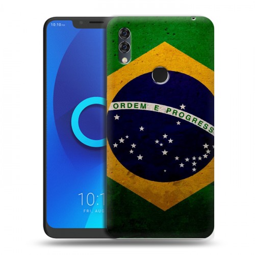 Дизайнерский силиконовый чехол для Alcatel 5V Флаг Бразилии
