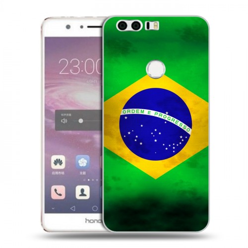 Дизайнерский пластиковый чехол для Huawei Honor 8 Флаг Бразилии
