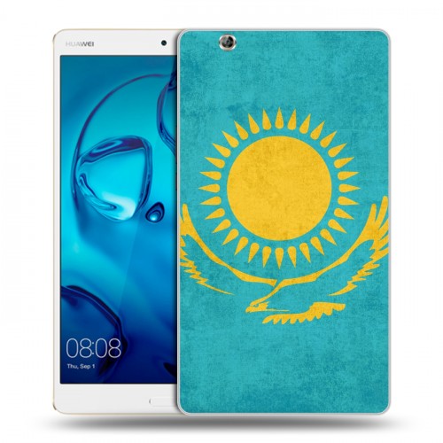 Дизайнерский силиконовый чехол для Huawei MediaPad M3 Флаг Казахстана