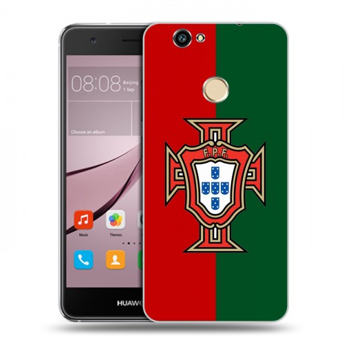 Дизайнерский силиконовый с усиленными углами чехол для Huawei Nova Флаг Португалии