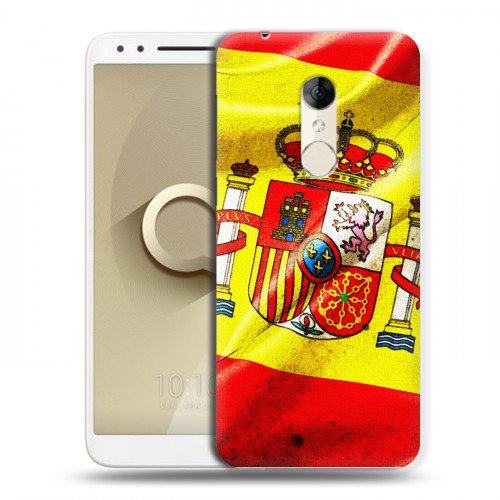 Дизайнерский пластиковый чехол для Alcatel 3 Флаг Испании
