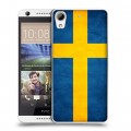 Дизайнерский силиконовый чехол для HTC Desire 626 Флаг Швеции
