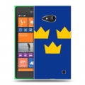 Дизайнерский пластиковый чехол для Nokia Lumia 730/735 Флаг Швеции