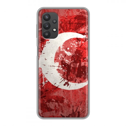 Дизайнерский силиконовый чехол для Samsung Galaxy A32 Флаг Турции