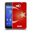 Дизайнерский пластиковый чехол для Sony Xperia E4g Флаг Турции