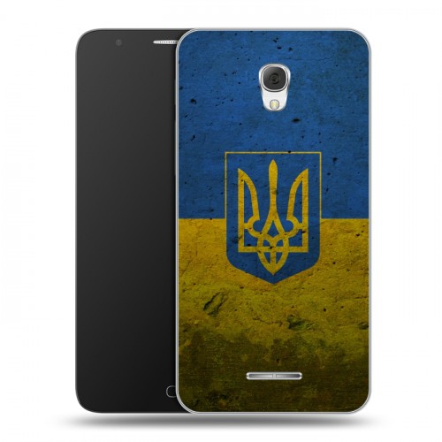 Дизайнерский пластиковый чехол для Alcatel Pop 4 Plus Флаг Украины