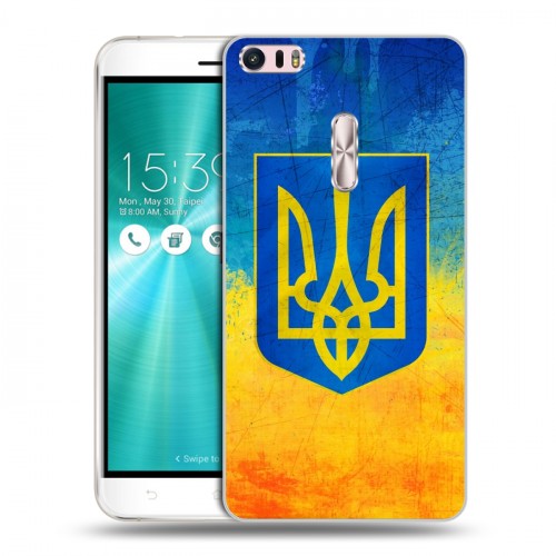 Дизайнерский пластиковый чехол для Asus ZenFone 3 Ultra Флаг Украины