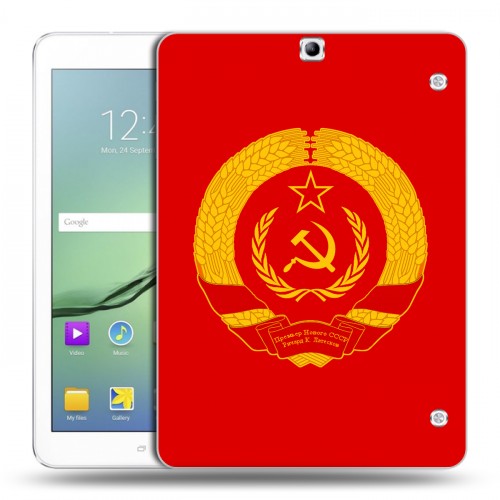 Дизайнерский силиконовый чехол для Samsung Galaxy Tab S2 9.7 Флаг СССР