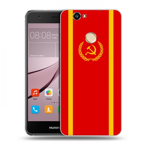 Дизайнерский силиконовый с усиленными углами чехол для Huawei Nova Флаг СССР
