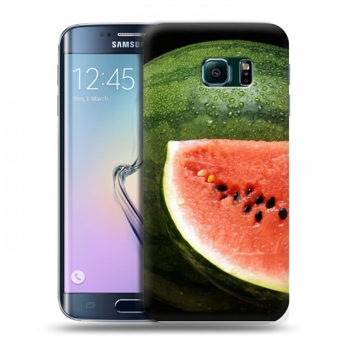 Дизайнерский пластиковый чехол для Samsung Galaxy S6 Edge Арбузы