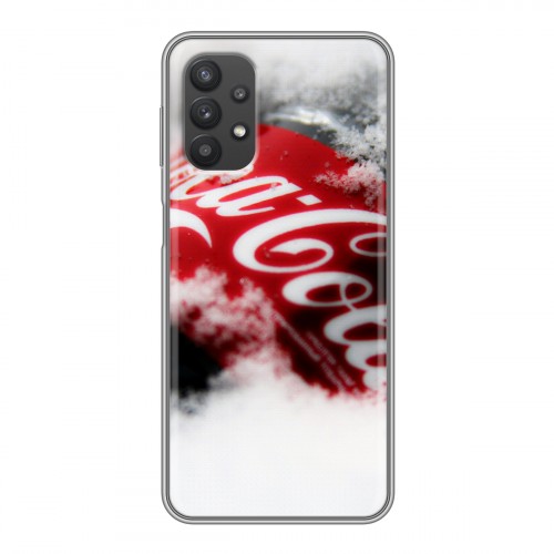 Дизайнерский силиконовый чехол для Samsung Galaxy A32 Coca-cola