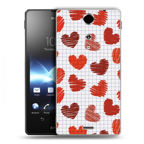 Дизайнерский пластиковый чехол для Sony Xperia TX День Святого Валентина