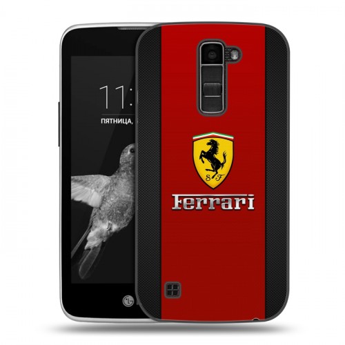 Дизайнерский пластиковый чехол для LG K7 Ferrari