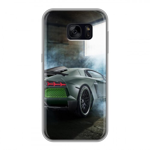Дизайнерский силиконовый чехол для Samsung Galaxy S7 Edge Lamborghini