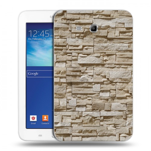 Дизайнерский силиконовый чехол для Samsung Galaxy Tab 3 Lite Текстура камня