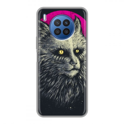 Дизайнерский силиконовый чехол для Huawei Nova 8i Мистические кошки