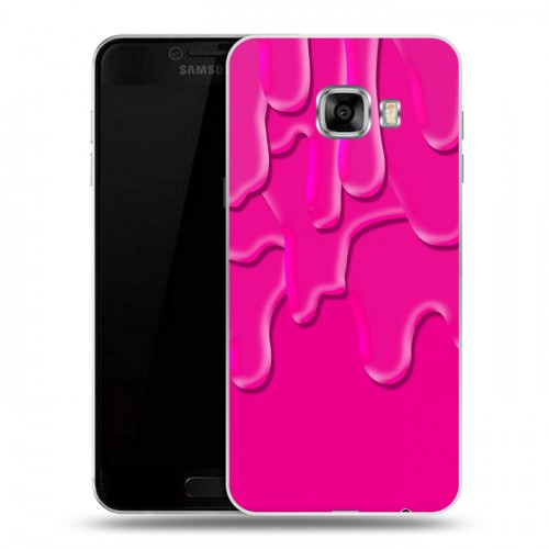 Дизайнерский пластиковый чехол для Samsung Galaxy C5 Потекшие краски
