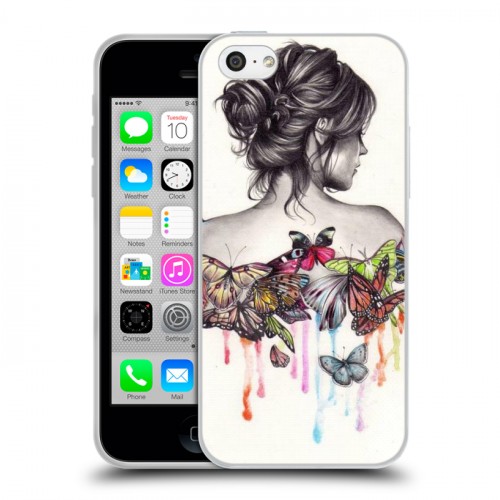 Дизайнерский пластиковый чехол для Iphone 5c Креатив дизайн