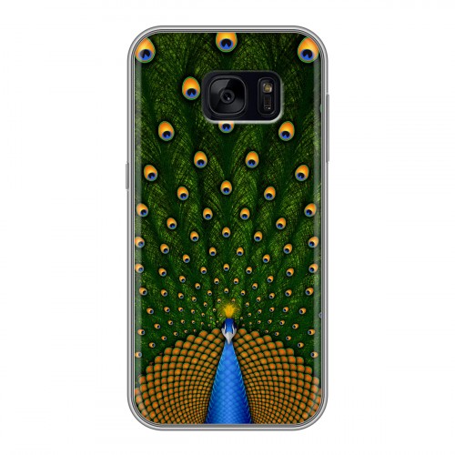 Дизайнерский силиконовый чехол для Samsung Galaxy S7 Edge Павлины