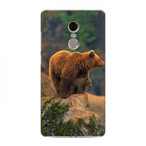 Дизайнерский силиконовый чехол для Xiaomi RedMi Note 4 Медведи