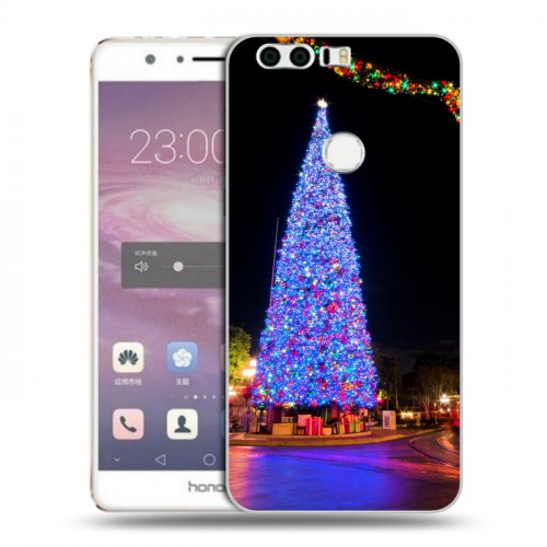 Дизайнерский пластиковый чехол для Huawei Honor 8 Новогодняя елка