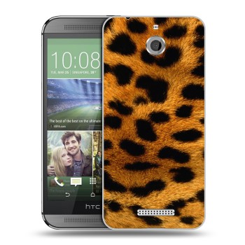 Дизайнерский силиконовый чехол для HTC Desire 510 Леопард (на заказ)