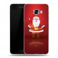 Дизайнерский пластиковый чехол для Samsung Galaxy C5 Дед мороз и Санта