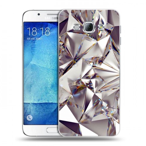 Дизайнерский пластиковый чехол для Samsung Galaxy A8 Кристаллы