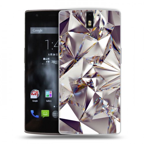 Дизайнерский силиконовый чехол для OnePlus One Кристаллы