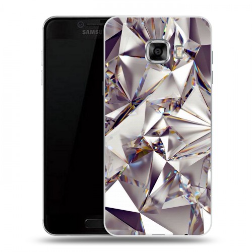 Дизайнерский пластиковый чехол для Samsung Galaxy C5 Кристаллы