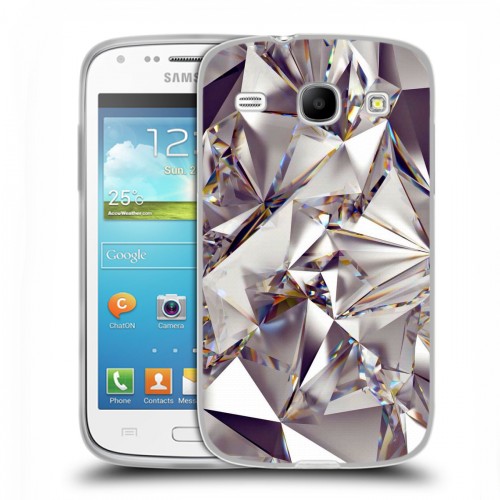 Дизайнерский пластиковый чехол для Samsung Galaxy Core Кристаллы