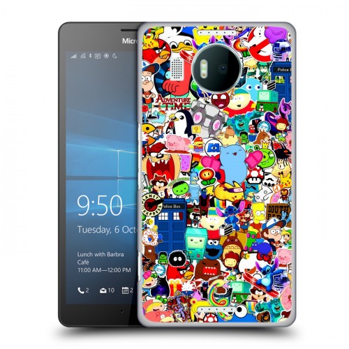 Дизайнерский пластиковый чехол для Microsoft Lumia 950 XL Яркие стикеры
