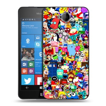 Дизайнерский силиконовый чехол для Microsoft Lumia 650 Яркие стикеры (на заказ)