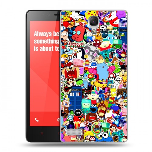 Дизайнерский пластиковый чехол для Xiaomi RedMi Note Яркие стикеры