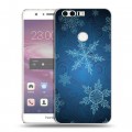 Дизайнерский пластиковый чехол для Huawei Honor 8 Снежинки
