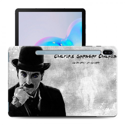 Дизайнерский силиконовый чехол для Samsung Galaxy Tab S6 Чарли Чаплин