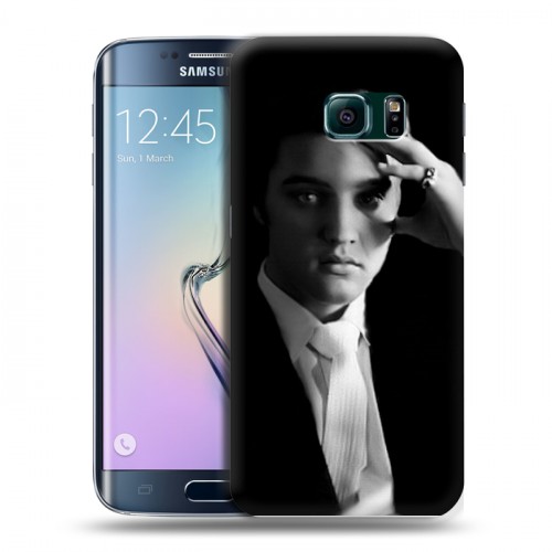 Дизайнерский пластиковый чехол для Samsung Galaxy S6 Edge Элвис Пресли