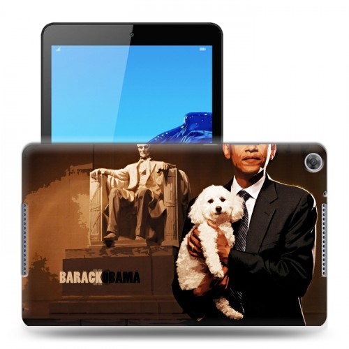 Дизайнерский силиконовый чехол для Huawei MediaPad M5 lite 8 Барак Обама