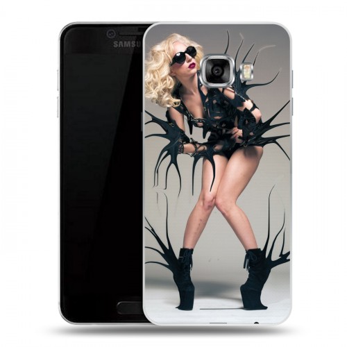 Дизайнерский пластиковый чехол для Samsung Galaxy C5 Леди Гага
