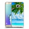 Дизайнерский пластиковый чехол для Samsung Galaxy S6 Edge Plus Пляж