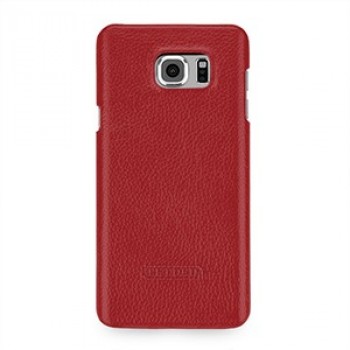 Кожаный чехол накладка (нат. кожа) серия для Samsung Galaxy Note 5 Красный