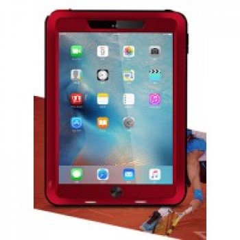 Эксклюзивный многомодульный ультрапротекторный пылевлагозащищенный ударостойкий чехол алюминиевый сплав/силиконовый полимер с закаленным защитным стеклом для планшета Ipad Pro 9.7 Красный