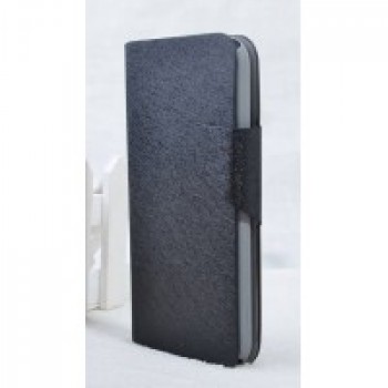 Чехол горизонтальная книжка подставка на пластиковой основе с отсеком для карт на магнитной защелке для Samsung Galaxy Core 2 Черный
