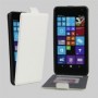 Чехол вертикальная книжка на силиконовой основе с отсеком для карт на магнитной защелке для Microsoft Lumia 535, цвет Черный