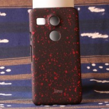 Пластиковый непрозрачный матовый чехол с голографическим принтом Звезды для Google LG Nexus 5X Красный