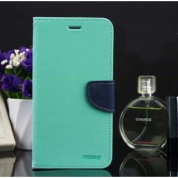 Чехол портмоне подставка на силиконовой основе на дизайнерской магнитной защелке для Samsung Galaxy A5 (2016) Зеленый