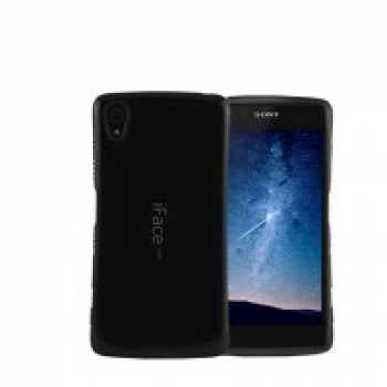 Силиконовый глянцевый непрозрачный эргономичный чехол с нескользящими гранями для Sony Xperia Z5 Черный