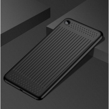 Силиконовый матовый полупрозрачный чехол текстура Линии для Xiaomi Mi Pad 4 Plus  Черный