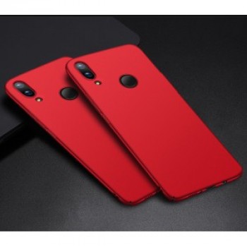 Матовый пластиковый чехол для Huawei Honor 10 Lite/P Smart (2019) с улучшенной защитой торцов корпуса Красный